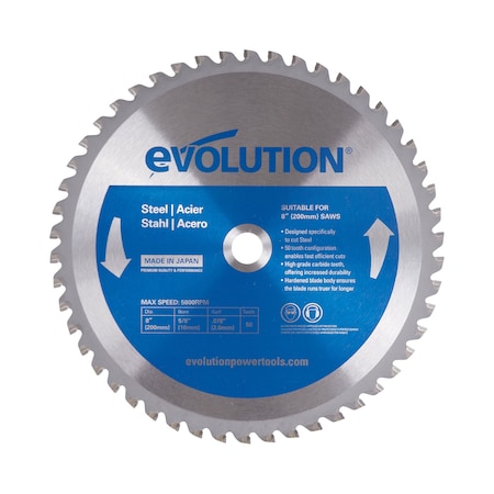 Evolution 8" Mild Steel Cutting Blade, 5/8" Arbor 8BLADEMS